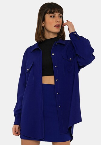 Jimmy Sanders Blouse in Blauw: voorkant