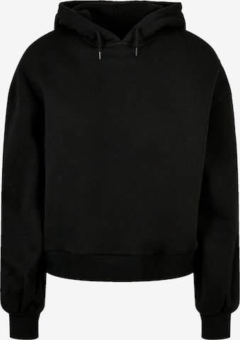 F4NT4STIC Ladies Organic Oversized Hoody 'Sommer Sonnenblume' in Schwarz: Vorderseite