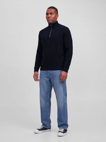 Jack & Jones Plus Tröja 'JJSage' i blå