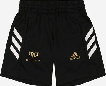 ADIDAS PERFORMANCE Regular Sportbroek 'Salah' in Zwart: voorkant