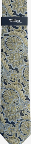 WILLEN Krawatte 'Marine Paisley' in Gelb: Vorderseite