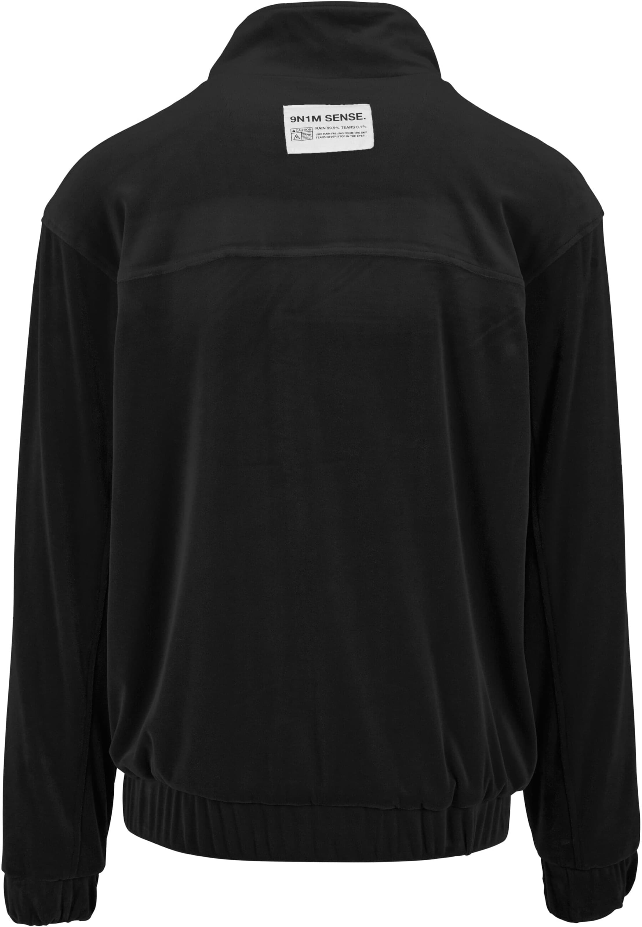 9N1M SENSE - Sudadera con cremallera en negro