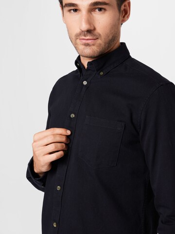 Only & Sons Comfort fit Button Up Shirt 'Bryce' in Black