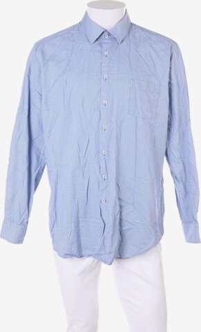 MANOR Button Up Shirt in XL in Blue: front