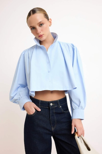 Trendyol Bluse i XS i lyseblå, Produktvisning