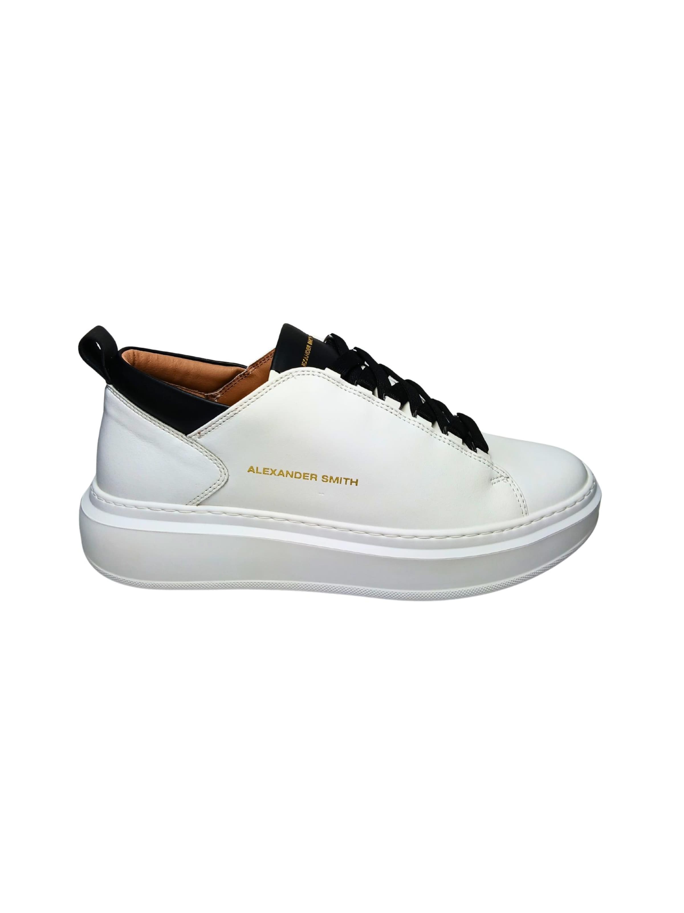 Alexander Smith Platform trainers in White: front