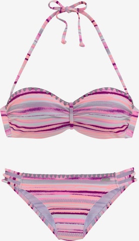 rožinė VENICE BEACH Bandeau Sportinis bikinis: priekis