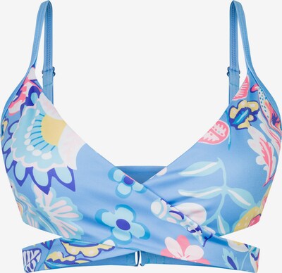 Boochen Bikini-Top in blau / gelb / pink / weiß, Produktansicht