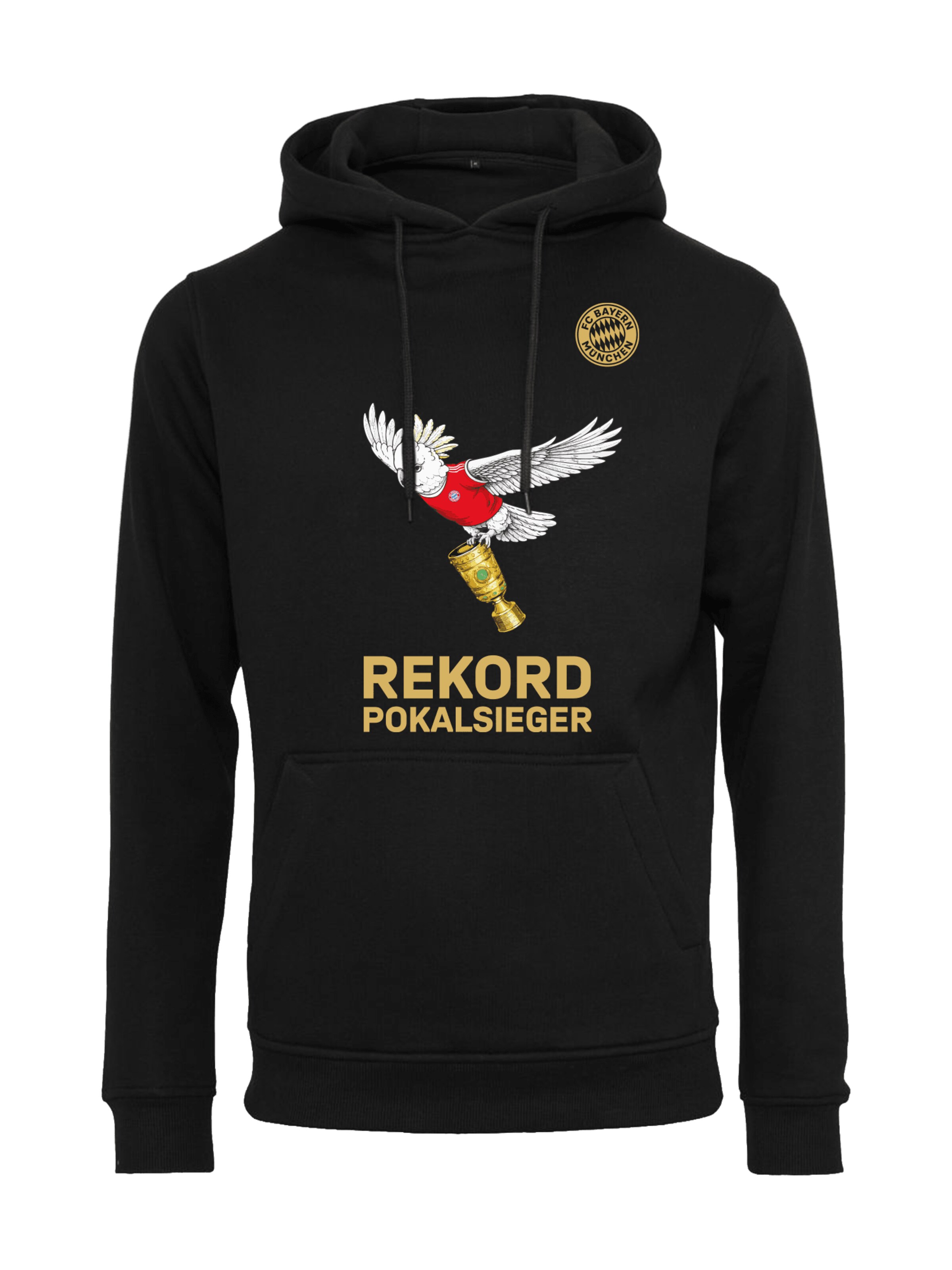 ADIDAS PERFORMANCE Hoodie FC Bayern DFB-Pokalsieger 2026 in Schwarz: Vorderseite