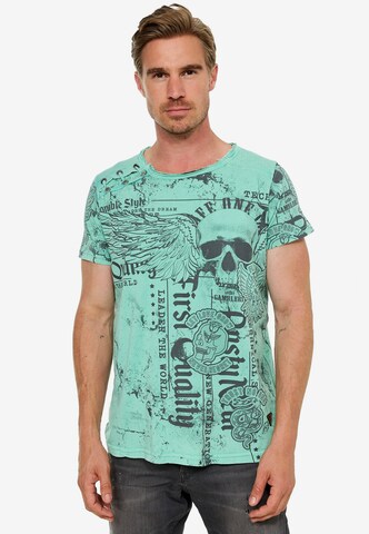 Rusty Neal T-Shirt in Grün: predná strana