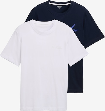 T-Shirt TOM TAILOR en bleu : devant