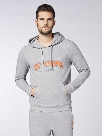 Oklahoma Jeans Sweatshirt in Grau: Vorderseite
