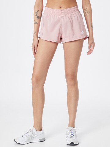 Regular Pantalon de sport 'PACER 3S' ADIDAS SPORTSWEAR en rose : devant