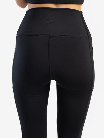 Skinny Pantaloni sport de la Spyder pe negru