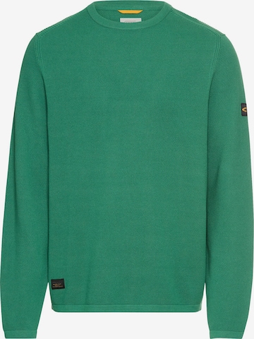 CAMEL ACTIVE Pullover aus reiner Baumwolle in Grün: Vorderseite