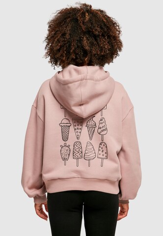 Merchcode Sweatshirt 'Ice Cream' in Roze: voorkant