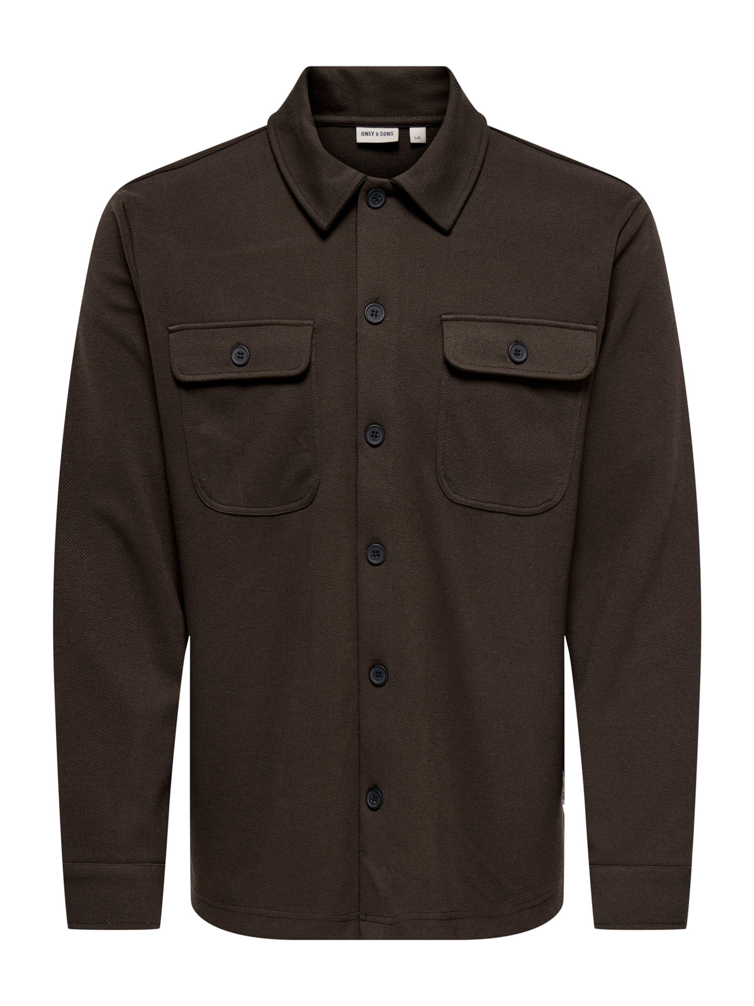 Only & Sons Regular fit Button Up Shirt 'ONSNEWKODYL' in Brown: front