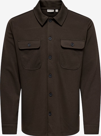 Regular fit Camicia 'ONSNEWKODYL' di Only & Sons in marrone: frontale