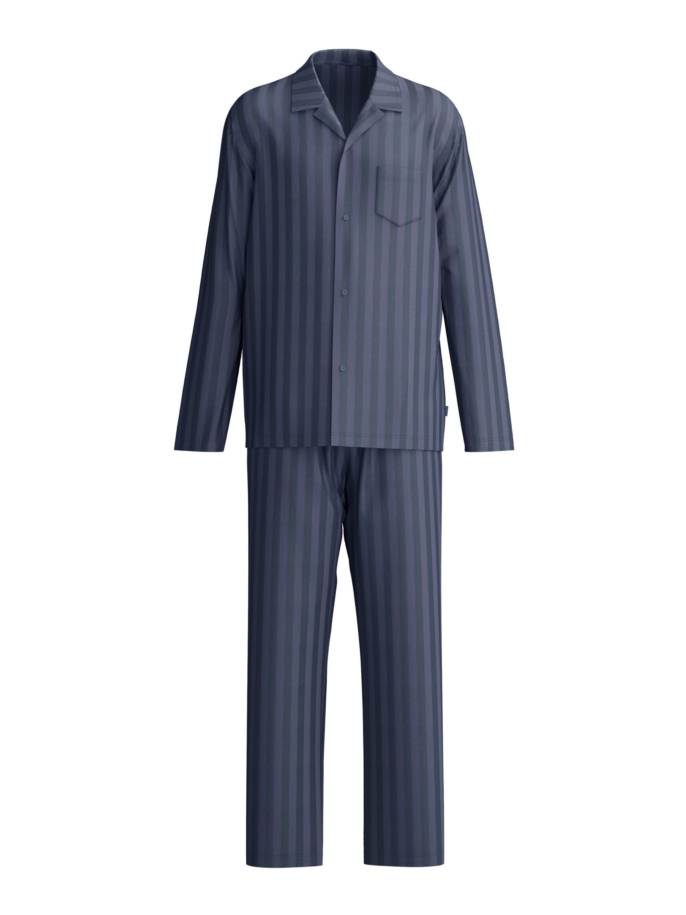 CALIDA Pyjama lang 'Relax Lux' in Grijs: voorkant