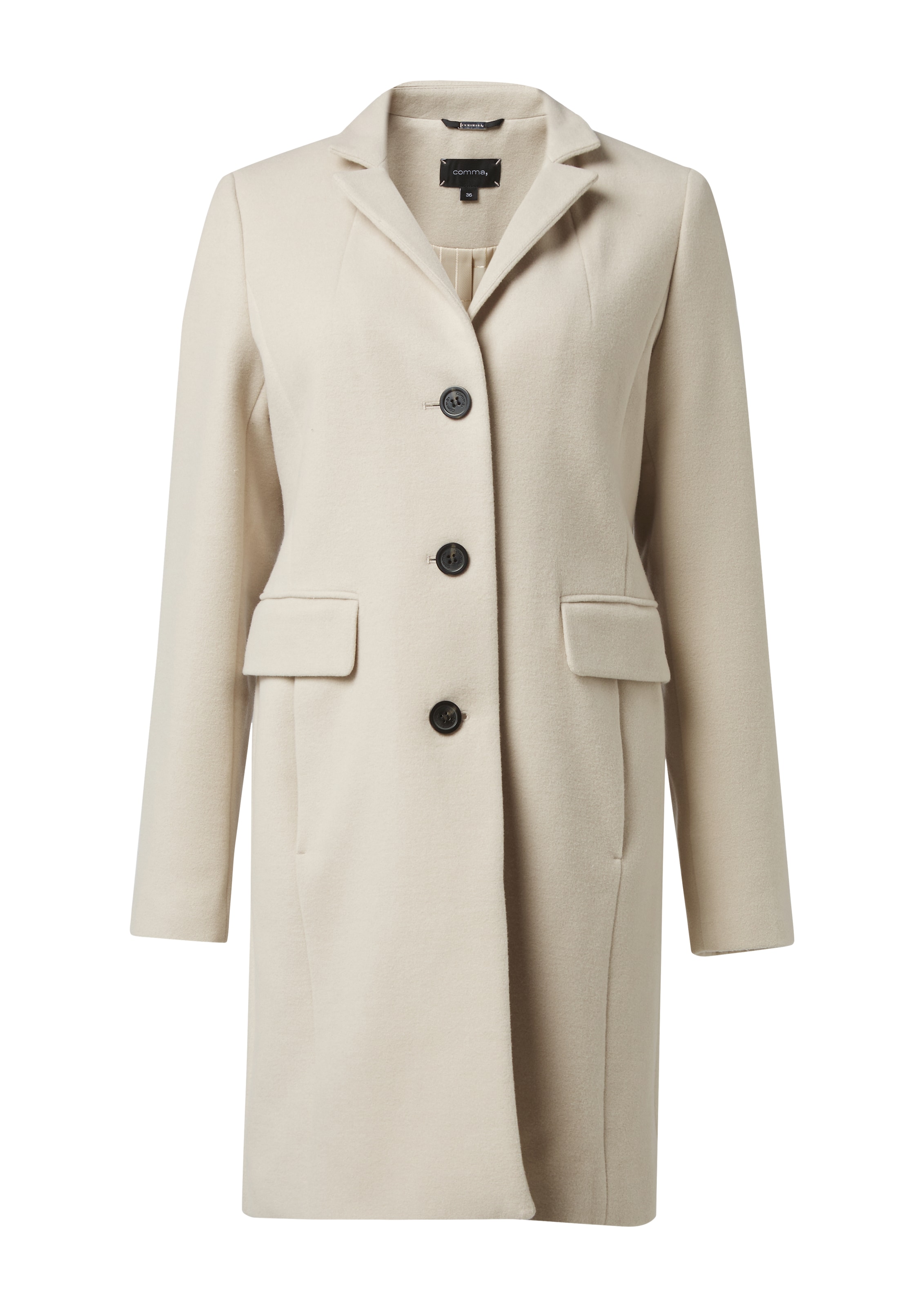 Manteau mi-saison COMMA en beige : devant
