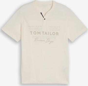 T-Shirt TOM TAILOR en blanc : devant
