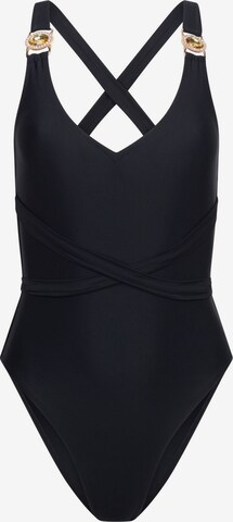 Moda Minx Triangle Swimsuit 'Amour' in Black: front