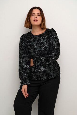 KAFFE CURVE Bluse 'Brit' i sort: forside