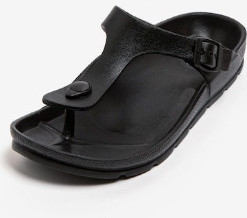 Brasileras Zehentrenner 'Soleil' in Schwarz: Vorderseite