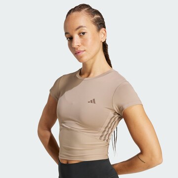 ADIDAS PERFORMANCE Functioneel shirt 'Hyperglam' in Bruin