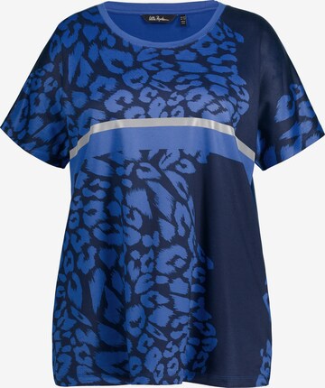 T-shirt Ulla Popken en bleu : devant