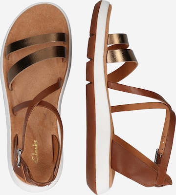 CLARKS Páskové sandály 'Jemsa Strap' – hnědá