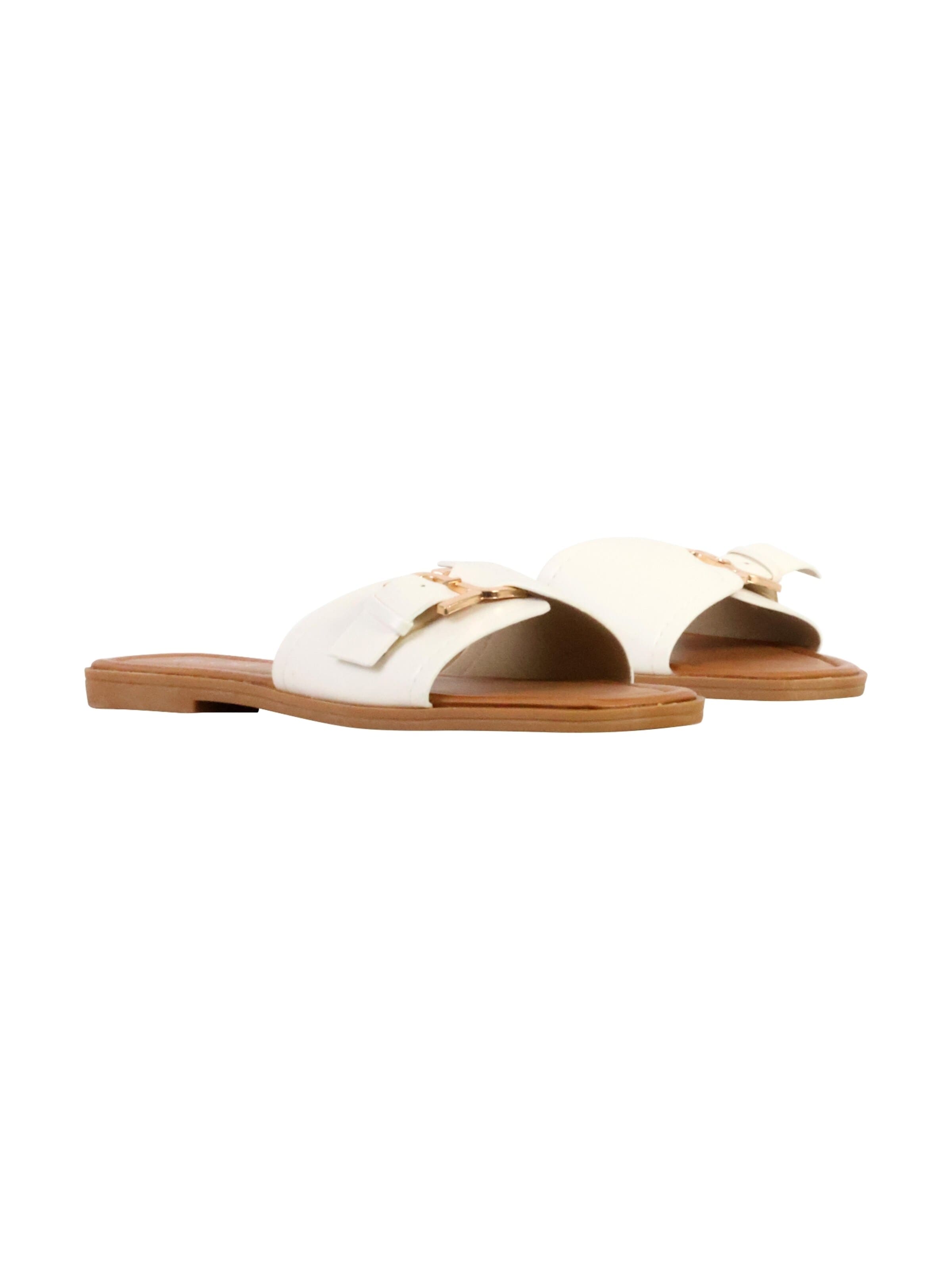 Joia - Sandalias 'Flache Sandalen zum Hineinschlüpfen' en blanco