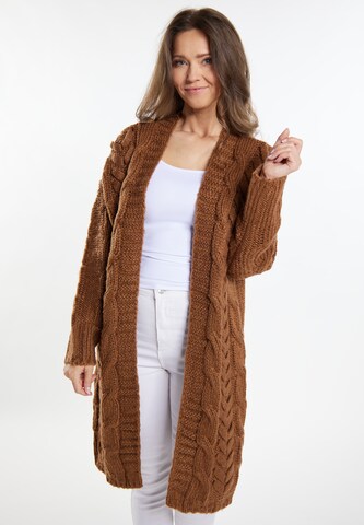 Cardigan usha WHITE LABEL en marron : devant