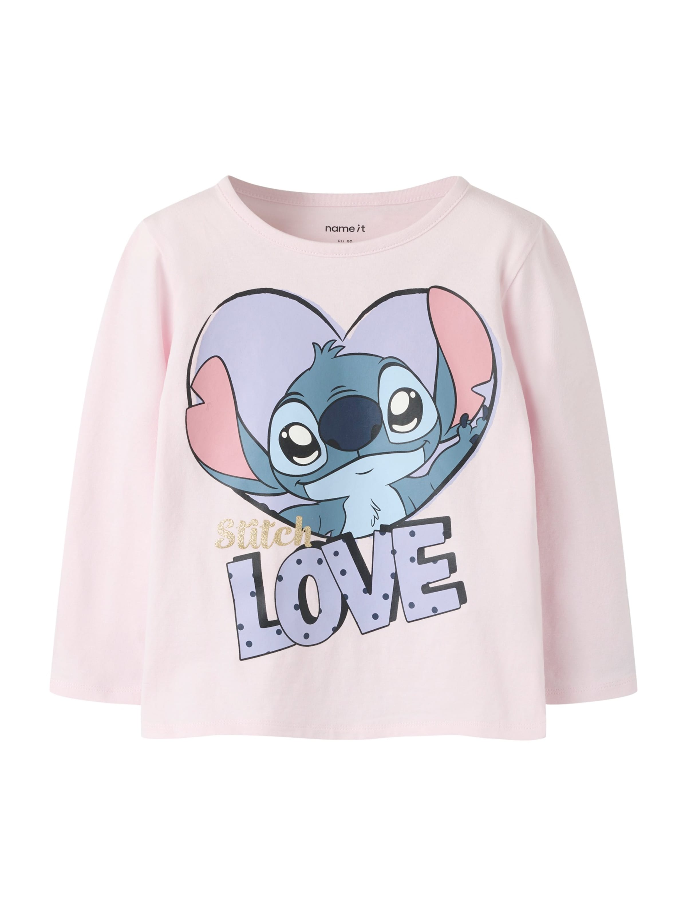 T-Shirt 'NMFANINA STITCH' NAME IT en rose : devant