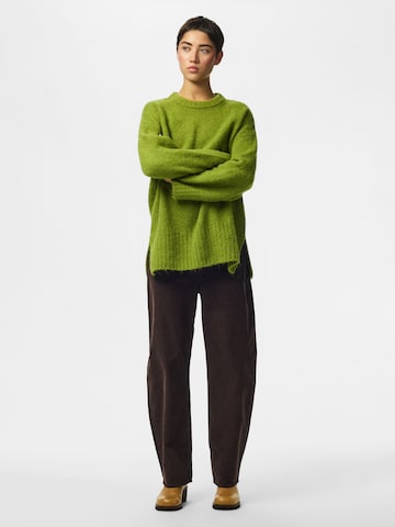 PIECES Sweater 'PCTina' in Green