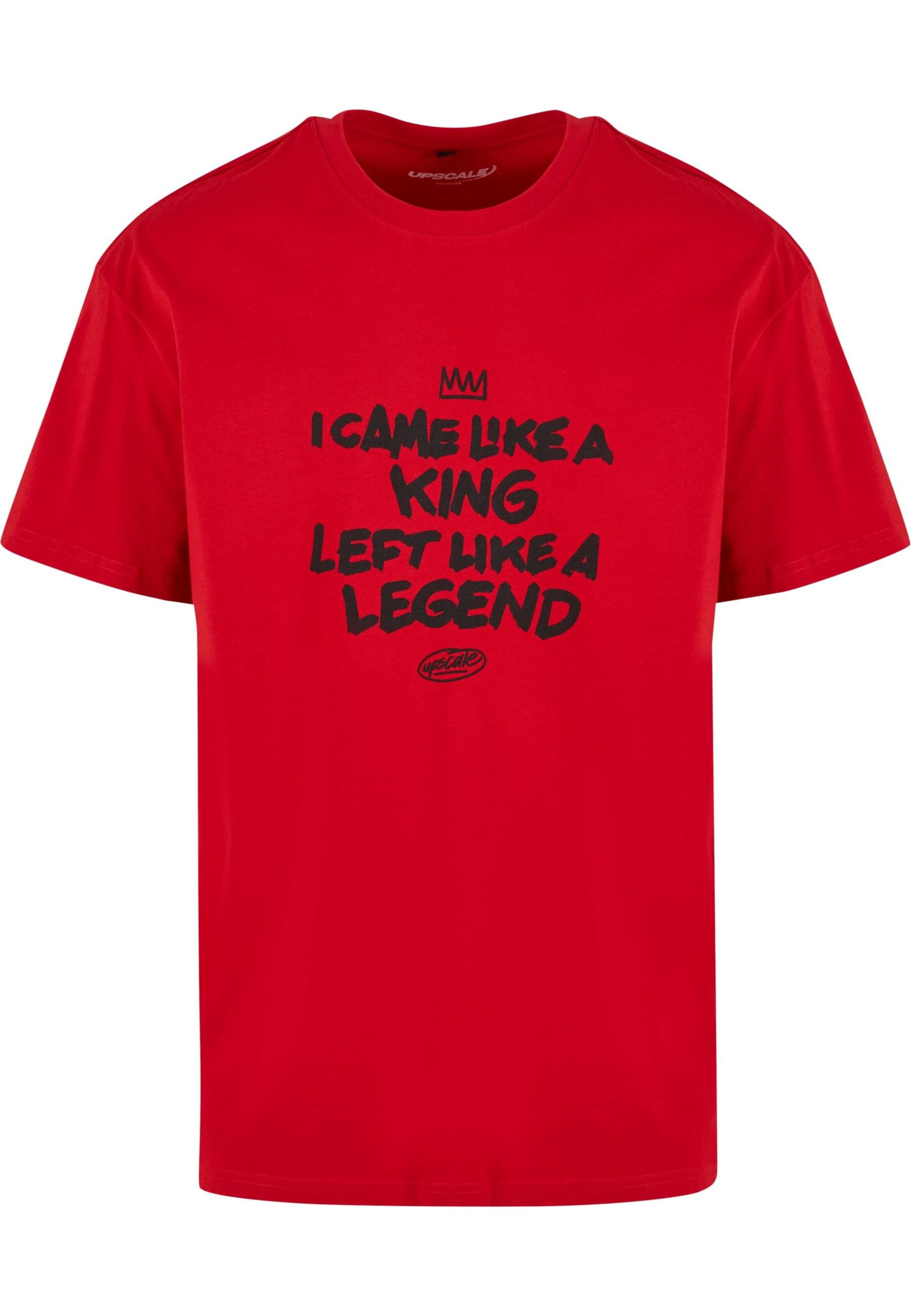 MT Upscale Shirt 'Like A Legend' in Rood: voorkant