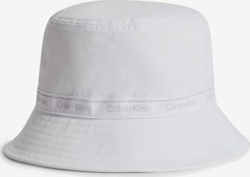 Calvin Klein Hoed in Wit: voorkant