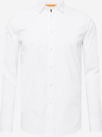 BOSS Orange Button Up Shirt 'Magneton' in White: front