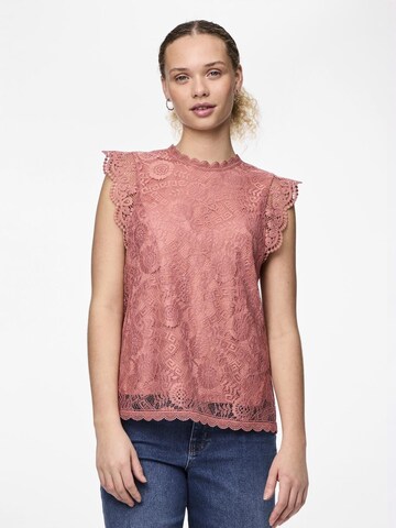 Camicia da donna 'OLLINE' di PIECES in rosa: frontale