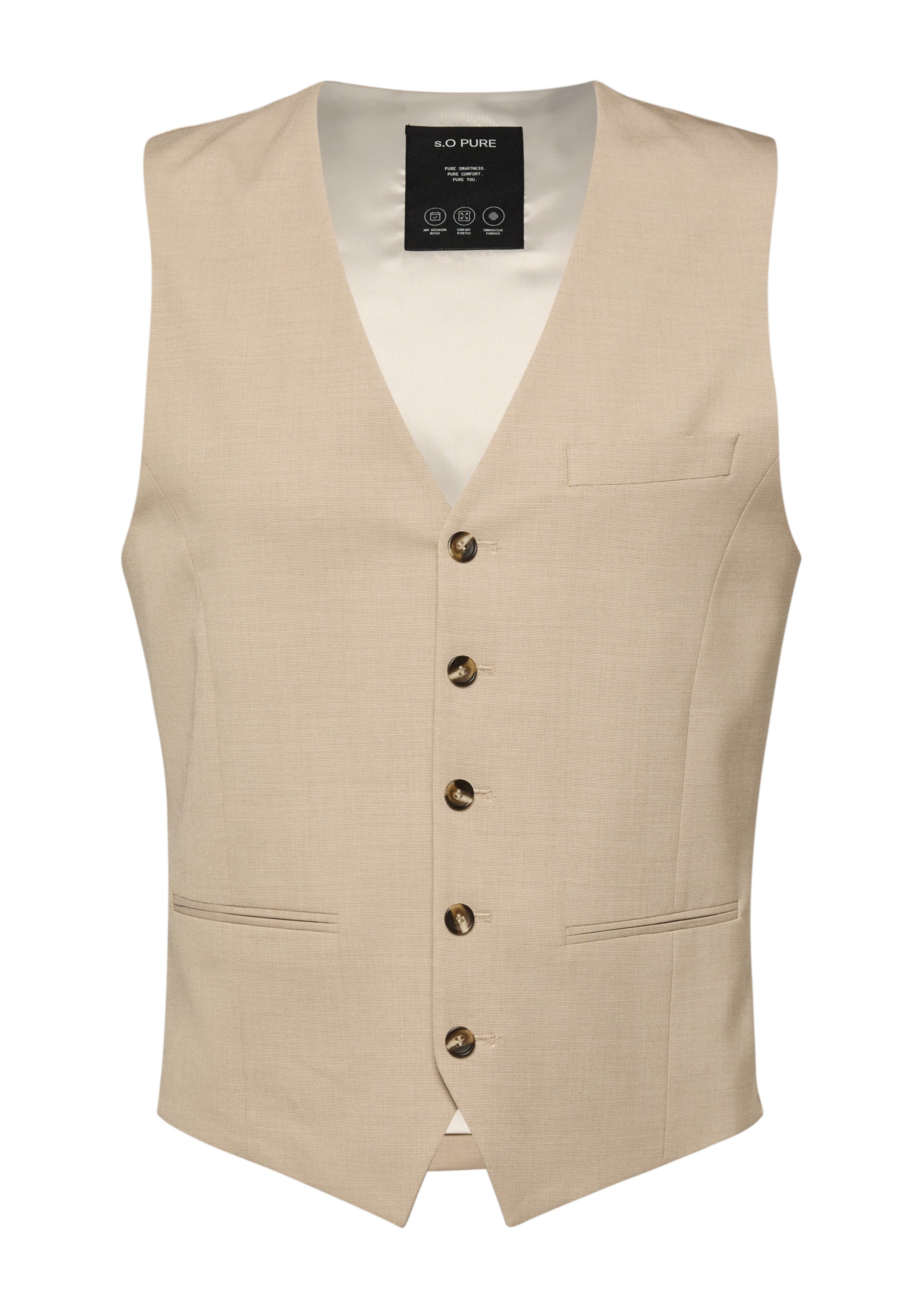s.Oliver Vest in Beige: front