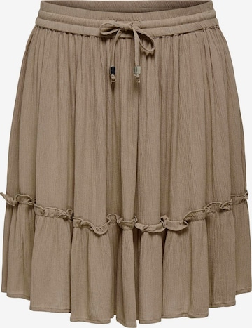 ONLY - Saia 'ONLIbiza' em castanho: frente