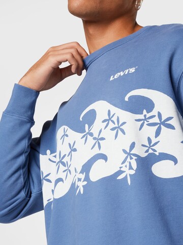 LEVI'S ® Regular Fit Sweatshirt 'Relaxd Graphic Crew' in Blau