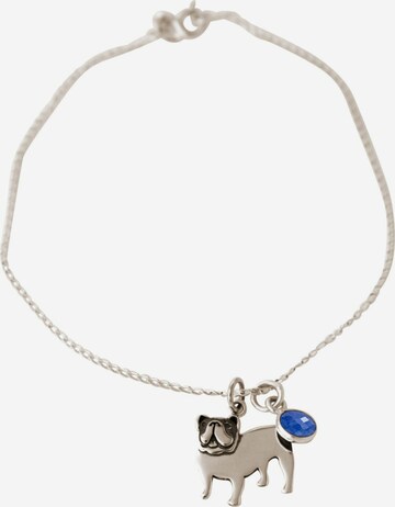 Gemshine Armband 'Bulldogge Hund' in Silber: predná strana