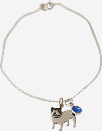 Bracelet 'Bulldogge Hund' Gemshine en argent : devant