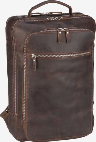 LEONHARD HEYDEN Backpack in Brown: front