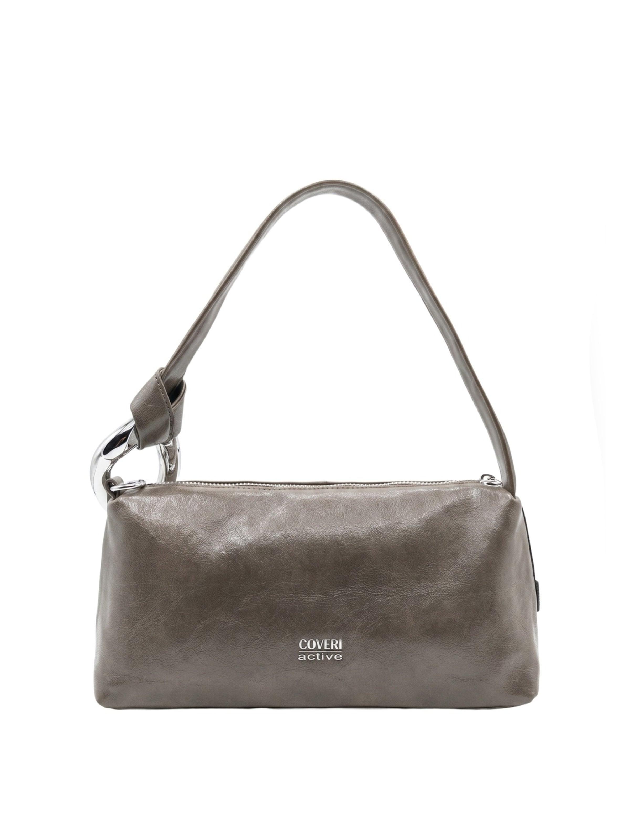Borsa a spalla di Coveri in grigio: frontale