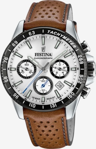 Montre à affichage analogique FESTINA en argent : devant