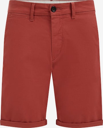 Coupe slim Pantalon chino WE Fashion en rouge : devant