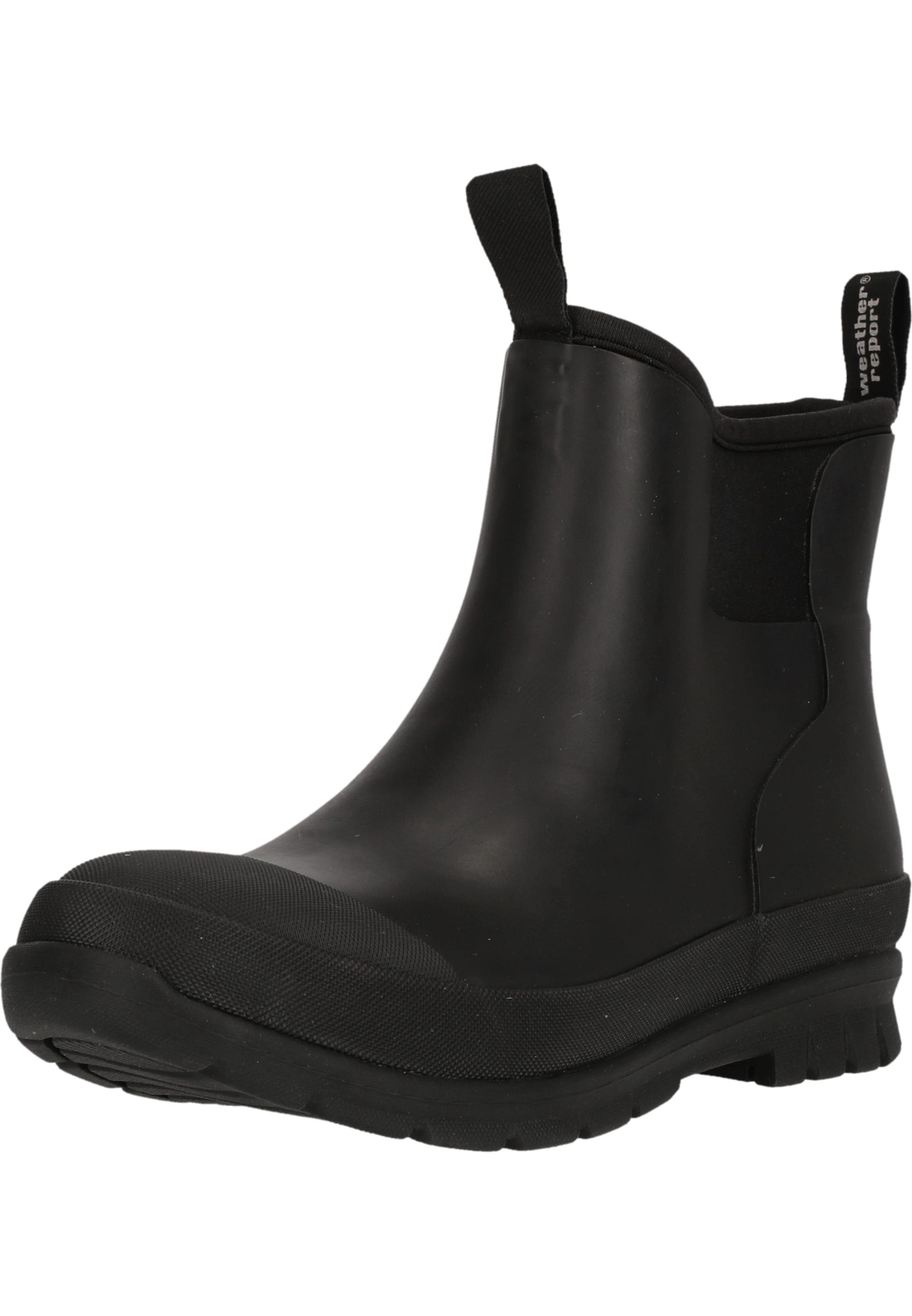 Weather Report Gummistiefel 'Theron' in Schwarz: Vorderseite