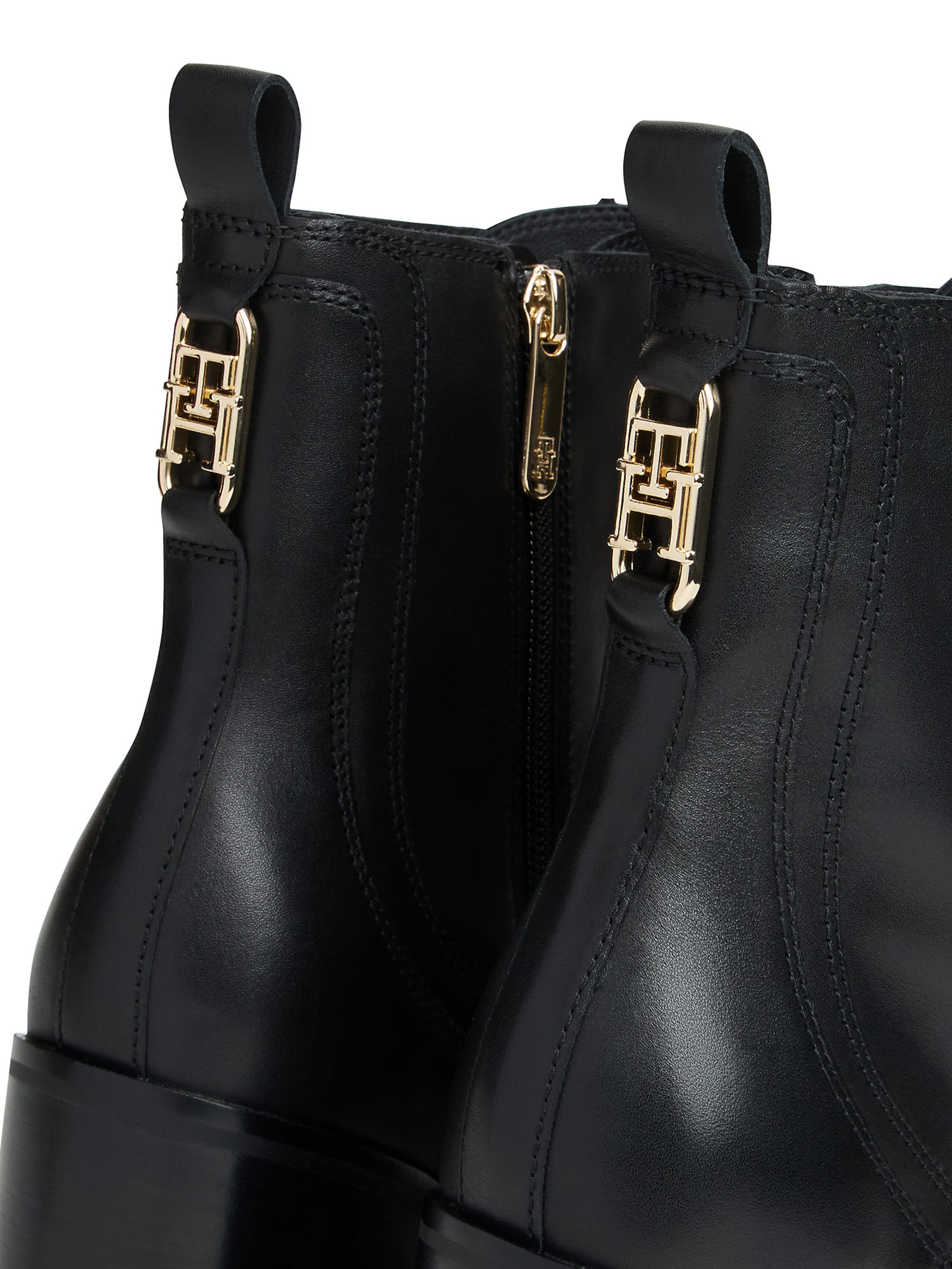TOMMY HILFIGER Schnürstiefel in Schwarz